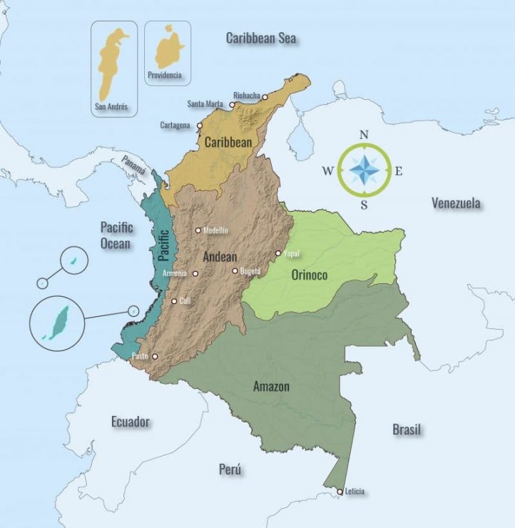 Natural Regions in Colombia