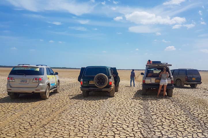Arrival at Punta Gallinas in 4x4. La Guajira Colombia