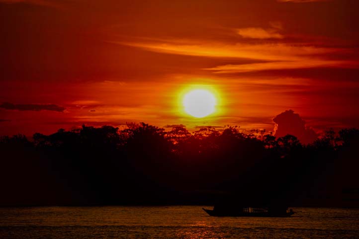 Orange sunset in Leticia