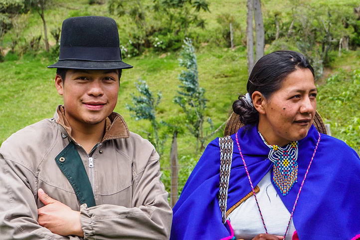 Guambinos couple of southern Colombia