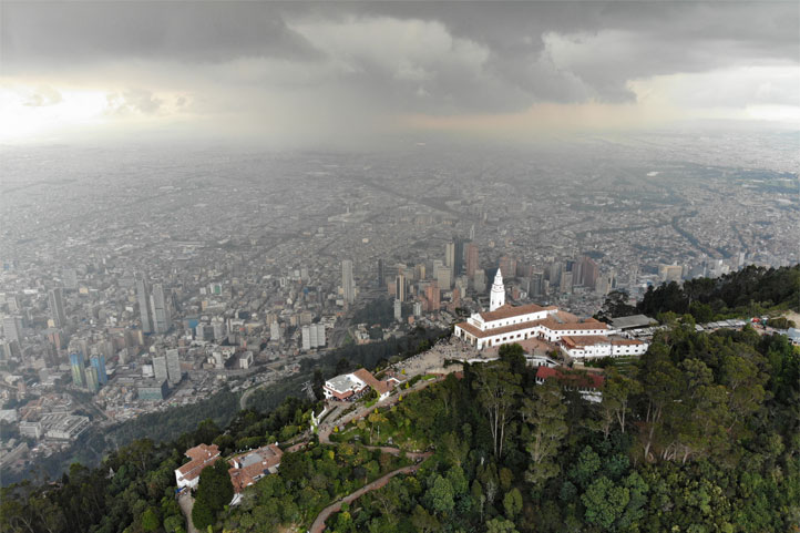 Top of Monserrate Hill in Bogotá