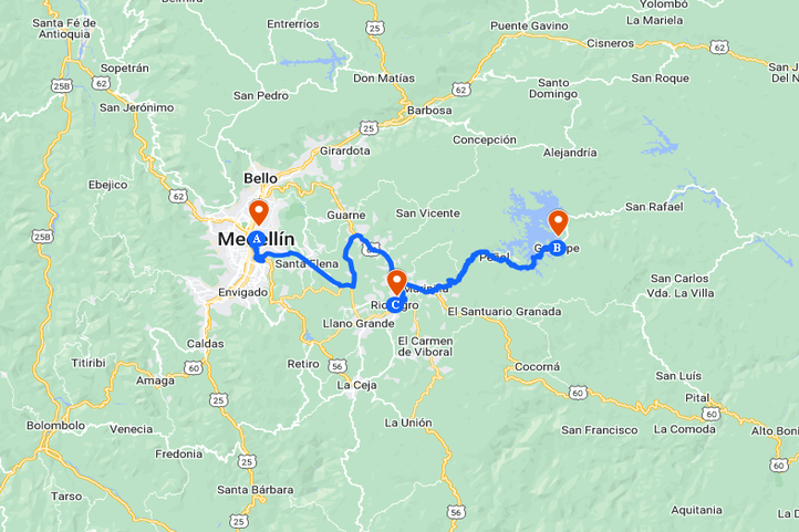 Medellin Travel Map
