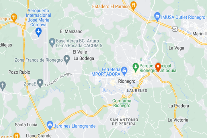 Medellin Golf trip Itinerary Map for 1 day
