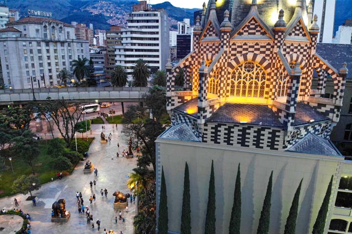 Botero square tourism in Medellin Colombia
