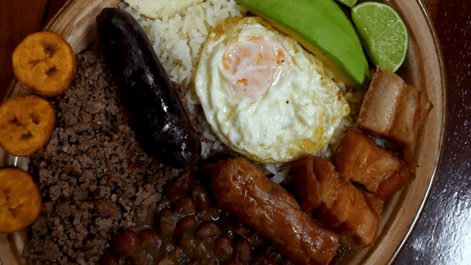 Bandeja paisa Colombian typical food