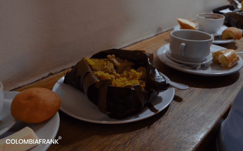 Colombian tamal breakfast