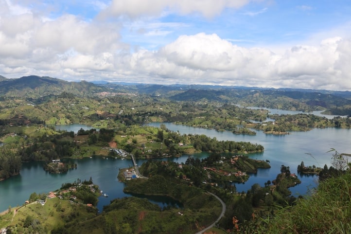 landscape Guatape Colombia Hiking routes in antioquia