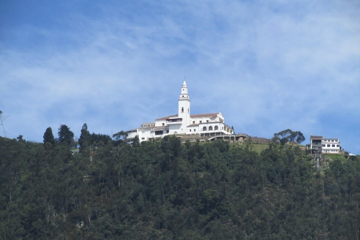 Church of monserrate in Bogota ideal for hiking routes