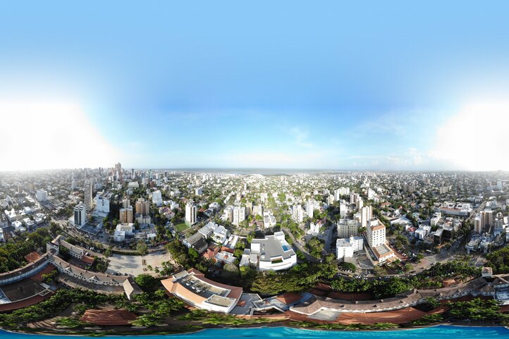 panoramic view of barranquilla city
