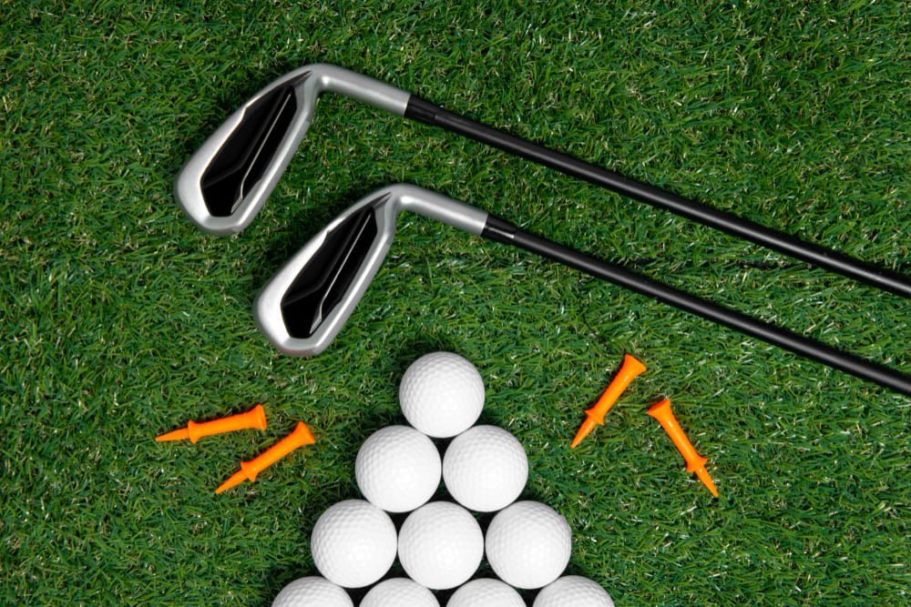 implements for playing golf
