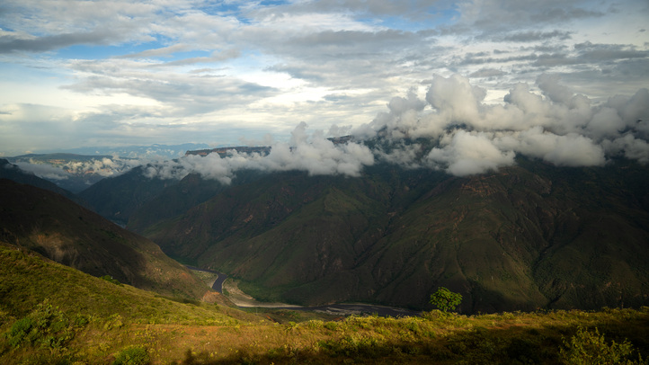 Landscape of Chicamocha Canyon Santander Colombia