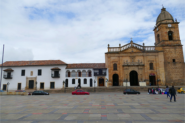 Church and colonial architectute in Tunja Colombia